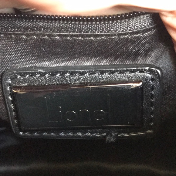 Lionel Black Leather Look Braided and Studded Cross Body Purse with Tassels - Picture 8 of 8